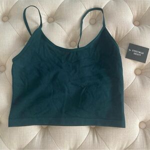 Streetwear Society Teal Ribbed Cropped Tank